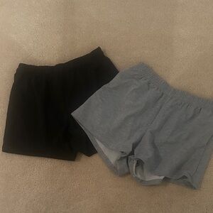 Women's Black and Gray Lounge Shorts